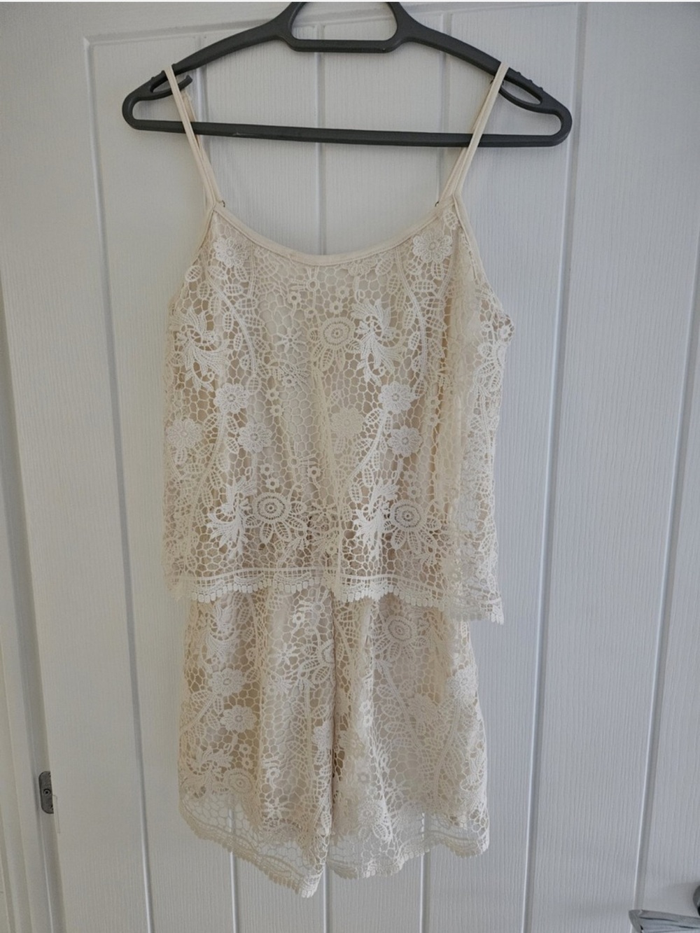 Rebellion Cream Lace Romper